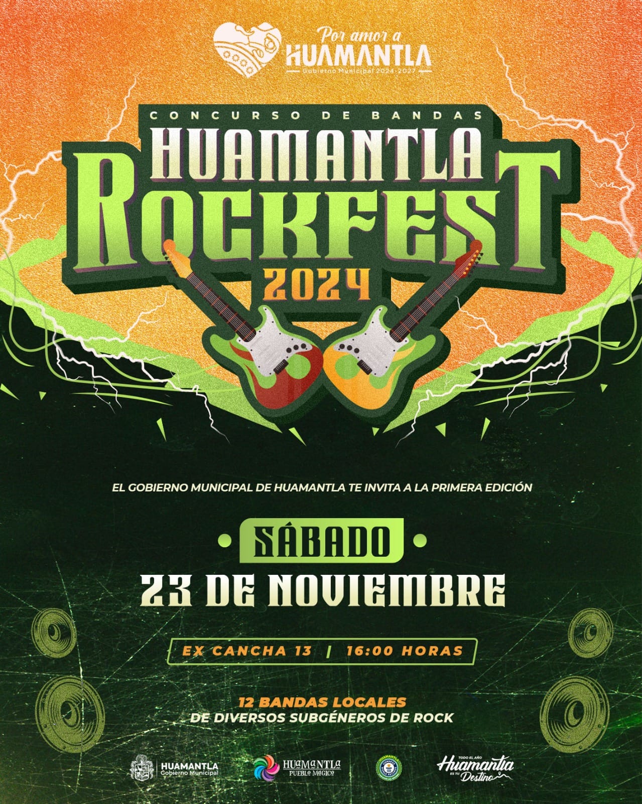 Gobierno de Huamantla celebrará con 12 bandas el talento local en el Rockfest